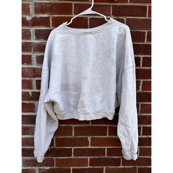 Aerie Offline “Maybe Later” Cropped Sweatshirt XL Beige - Picture 4 of 4